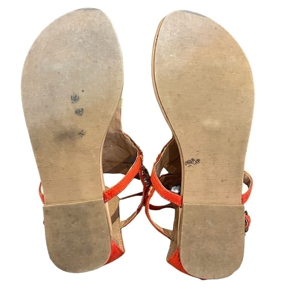 Euc No Angel women’s sandals, flats, beads, gems, boho, multicolour, size 7. - Picture 5 of 9